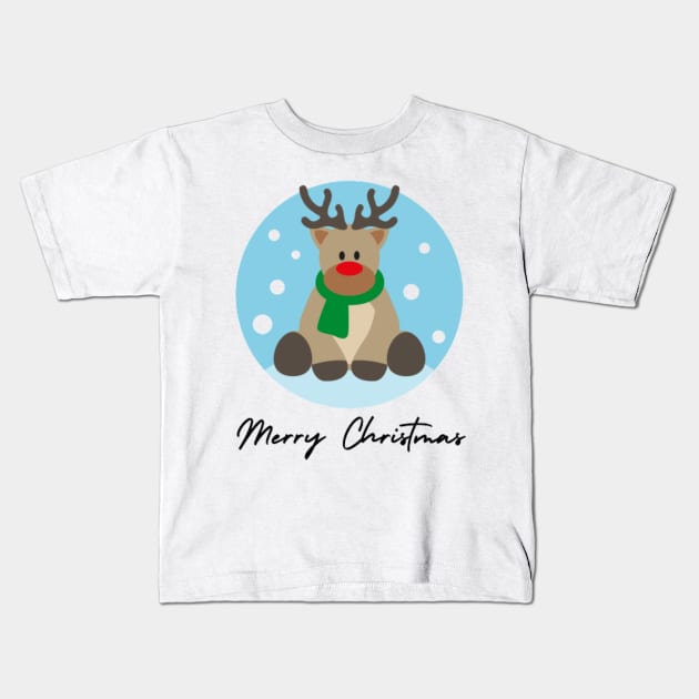 Rudolph The Red Nose Reindeer Christmas Shirt Kids T-Shirt by onestarguitar